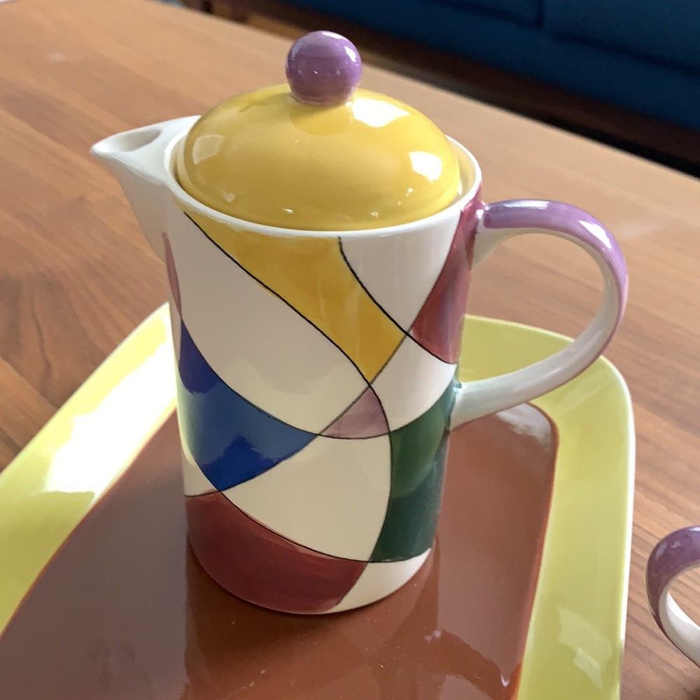 Hues N Brew Tea Set with Serving Tray - Picture 4 of 16